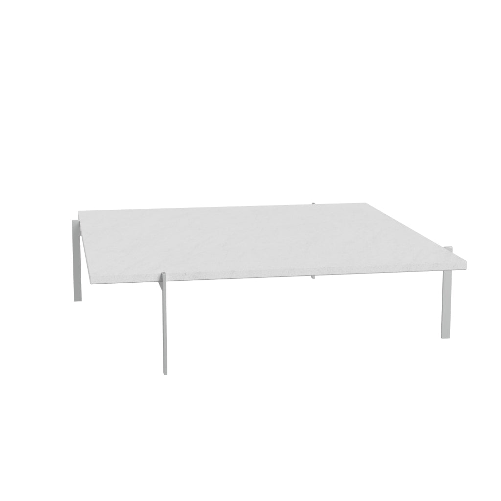 [product_category]-Fritz Hansen Pk61 A Coffee Table 120 Cm, White Marble Rolled-Fritz Hansen-PK61A-Stahl-Marmor-Weiss-Gerollt-FRI-2