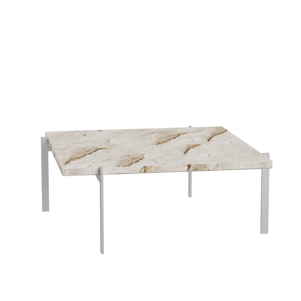 [product_category]-Fritz Hansen Pk61 Coffee Table 80 Cm, Beige Marble-Fritz Hansen-PK61-Stahl-Marmor-Beige-Matt-FRI-2