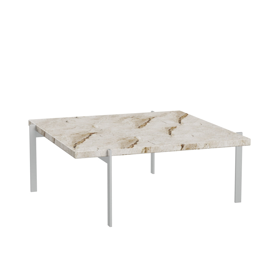 [product_category]-Fritz Hansen Pk61 Coffee Table 80 Cm, Beige Marble-Fritz Hansen-PK61-Stahl-Marmor-Beige-Matt-FRI-3