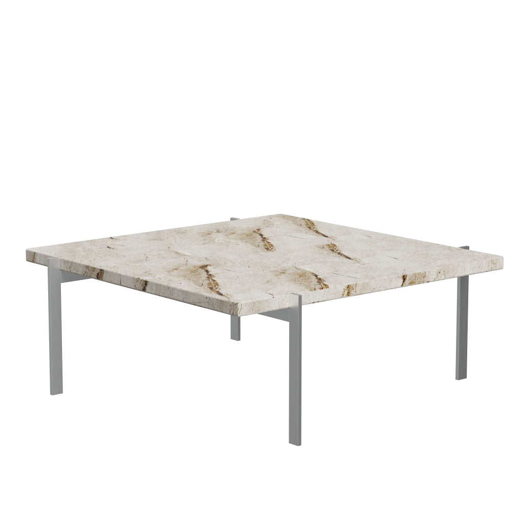 [product_category]-Fritz Hansen Pk61 Coffee Table 80 Cm, Beige Marble-Fritz Hansen-PK61-Stahl-Marmor-Beige-Matt-FRI-5
