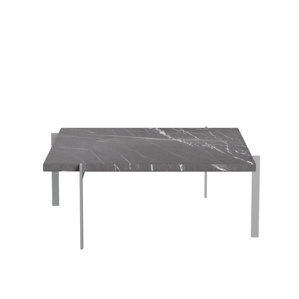 [product_category]-Fritz Hansen Pk61 Coffee Table 80 Cm, Black Marble-Fritz Hansen-PK61-Stahl-Marmor-Schwarz-Matt-FRI-1