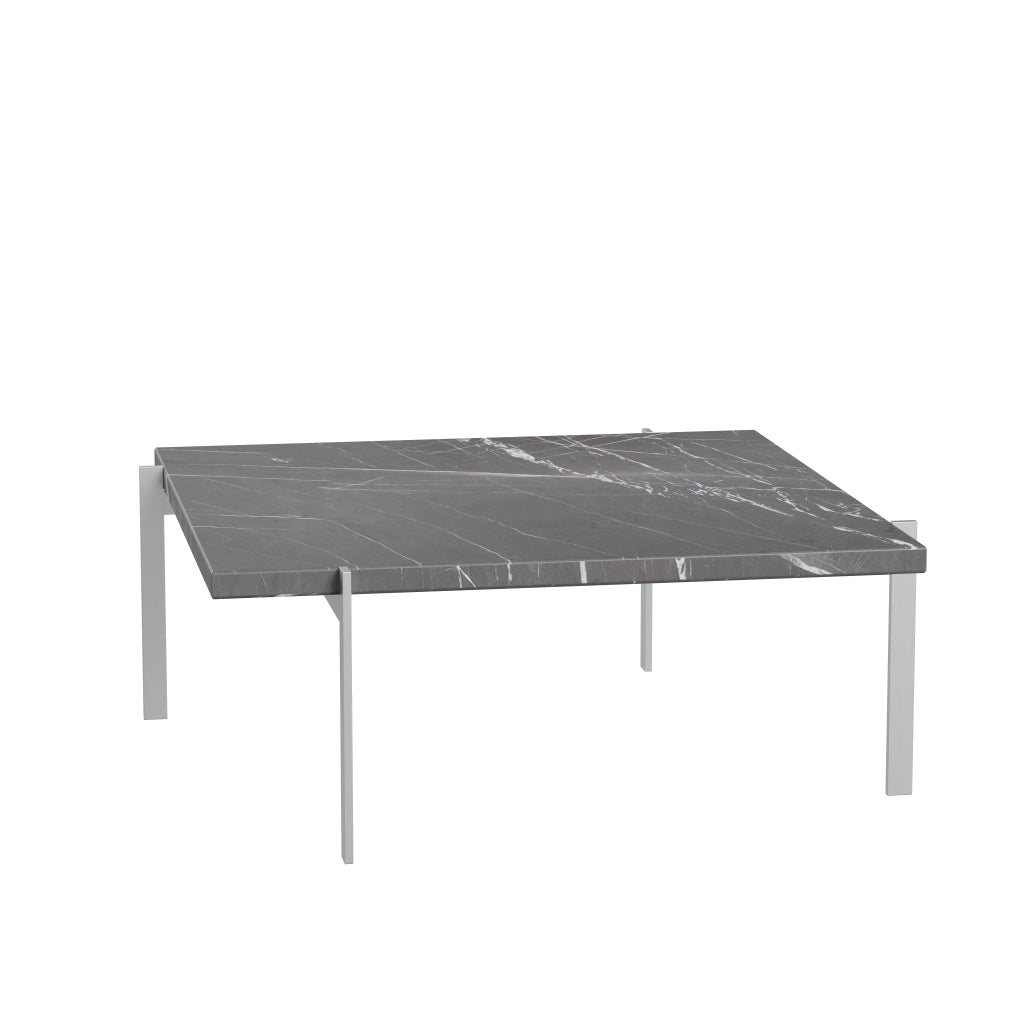 [product_category]-Fritz Hansen Pk61 Coffee Table 80 Cm, Black Marble-Fritz Hansen-PK61-Stahl-Marmor-Schwarz-Matt-FRI-2