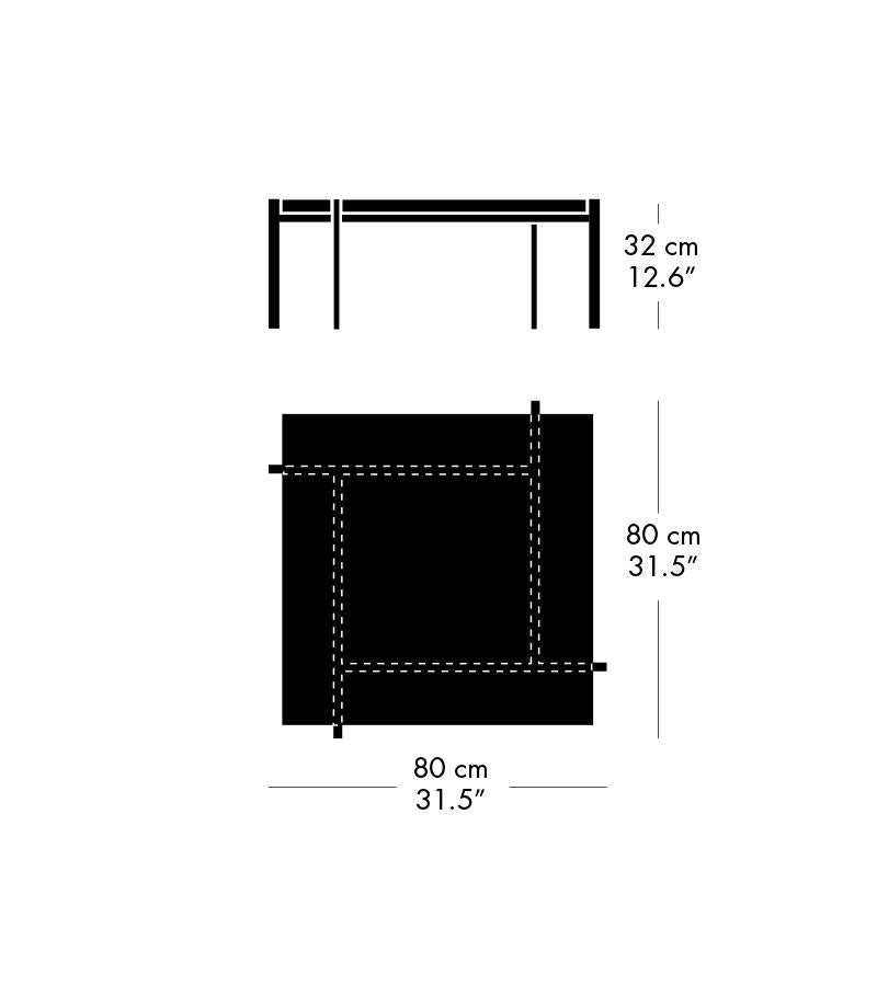 [product_category]-Fritz Hansen Pk61 Coffee Table 80 Cm, Black Marble-Fritz Hansen-PK61-Stahl-Marmor-Schwarz-Matt-FRI-7