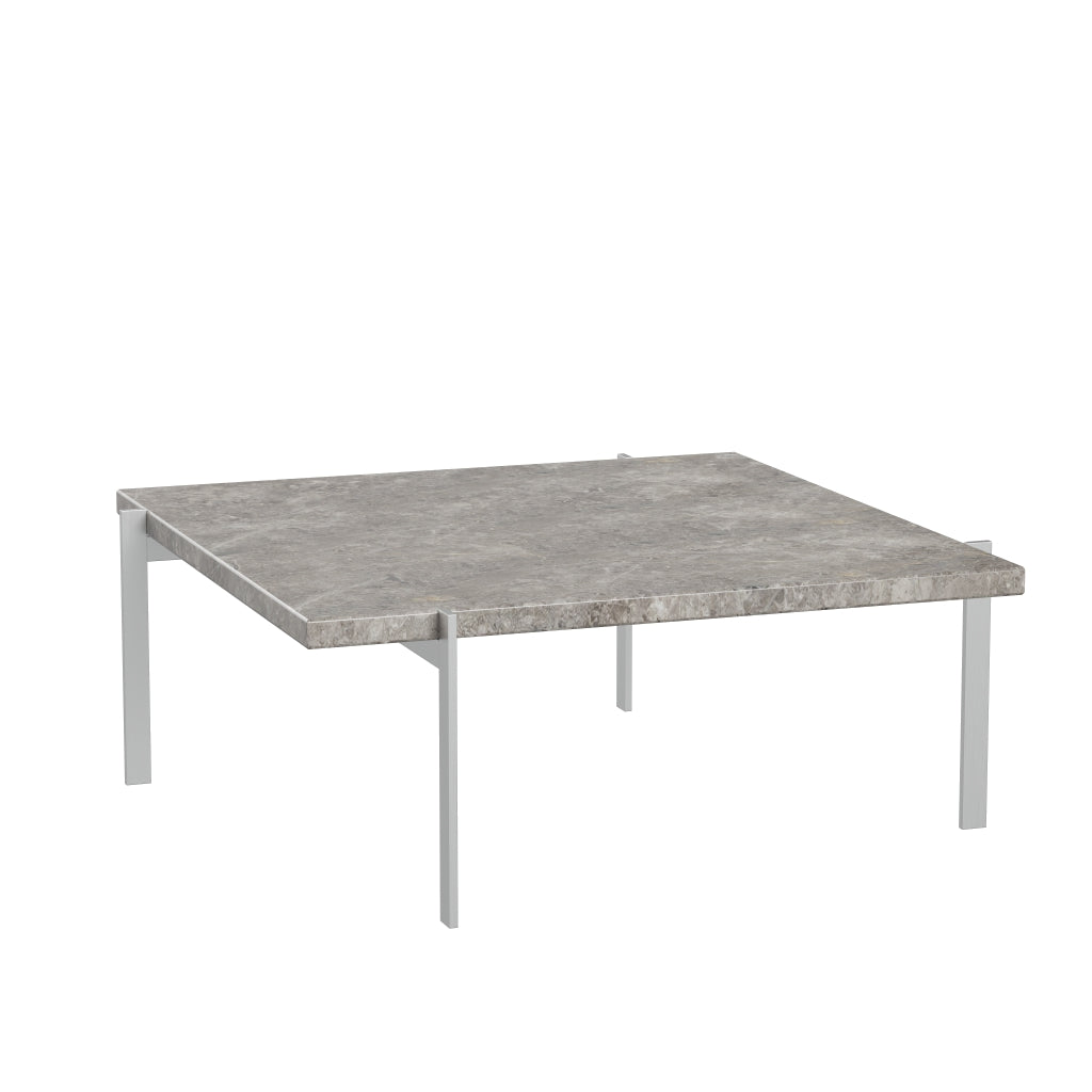 [product_category]-Fritz Hansen Pk61 Coffee Table 80 Cm, Grey Brown Marble-Fritz Hansen-PK61-Stahl-Marmor-Grau-Braun-Matt-FRI-3