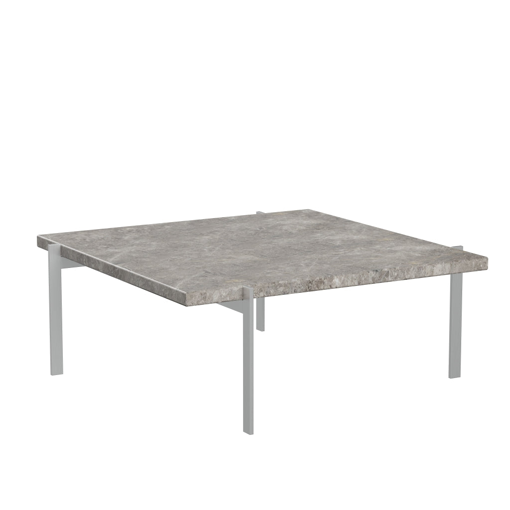 [product_category]-Fritz Hansen Pk61 Coffee Table 80 Cm, Grey Brown Marble-Fritz Hansen-PK61-Stahl-Marmor-Grau-Braun-Matt-FRI-4