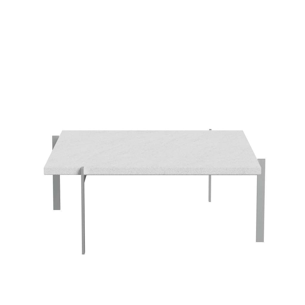 [product_category]-Fritz Hansen Pk61 Coffee Table 80 Cm, White Marble Rolled-Fritz Hansen-PK61-Stahl-Marmor-Weiss-Gerollt-FRI-1