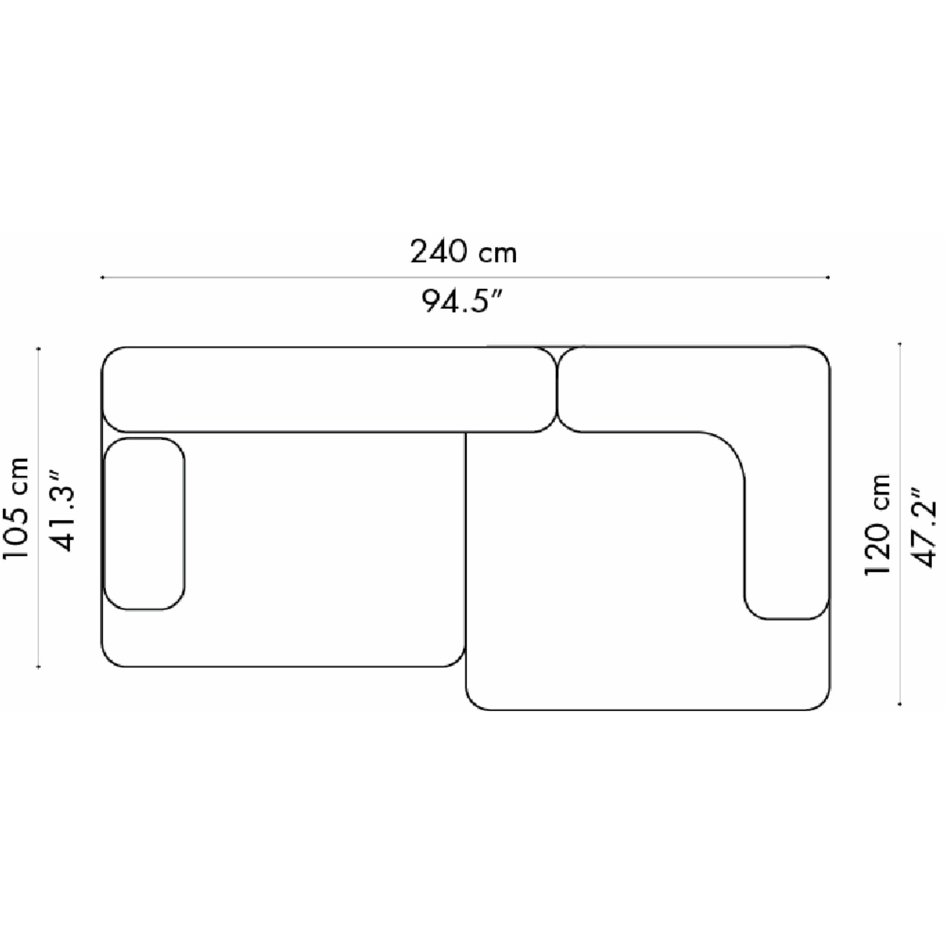 [product_category]-Fritz Hansen Pl240 3 Alphabet 2 Seater Sofa Christianshavn, Grey Uni-Fritz Hansen-PL240-3-CHRIS-1172-FRI-2
