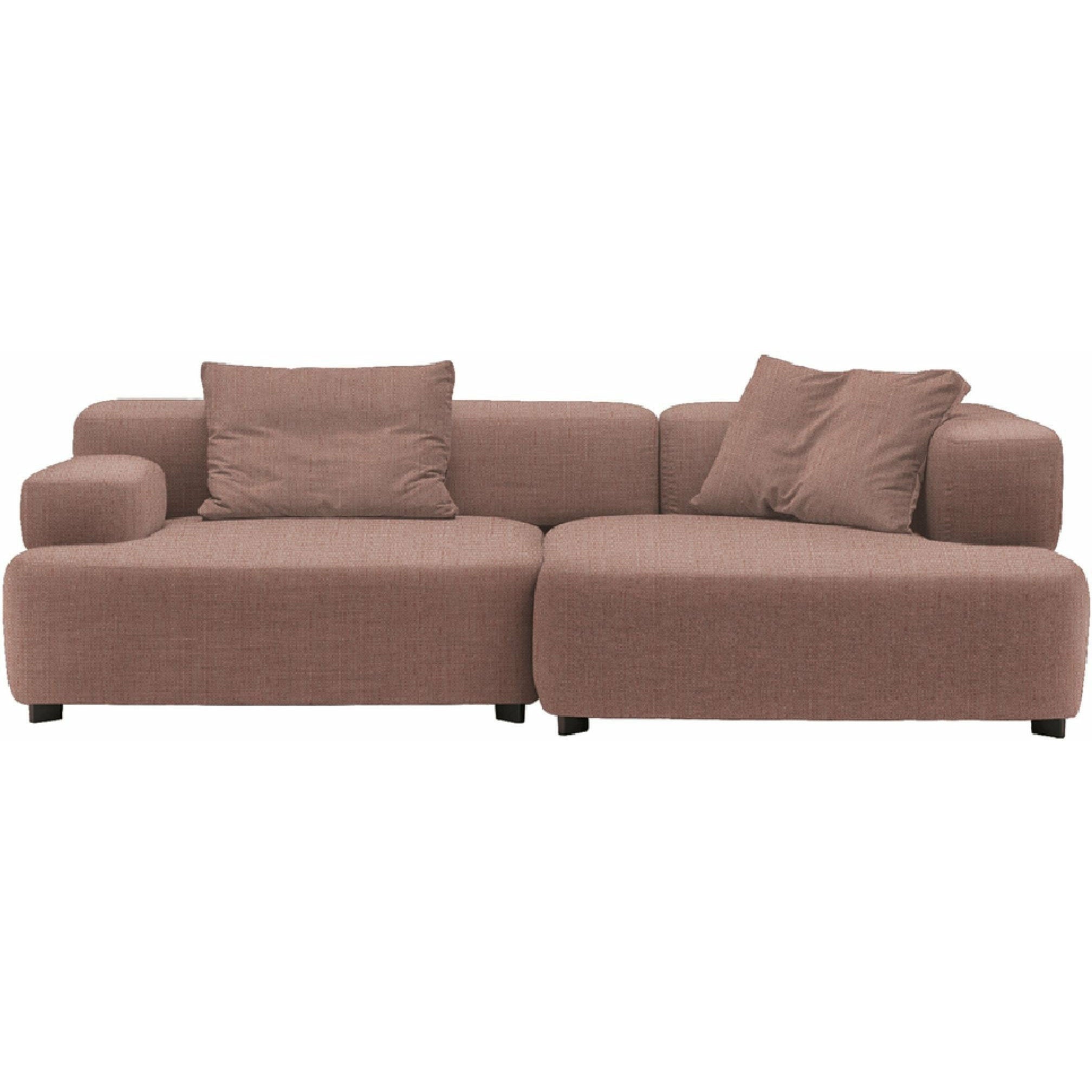 [product_category]-Fritz Hansen Pl240 3 Alphabet 2 Seater Sofa Christianshavn, Orange/Red-Fritz Hansen-PL240-3-CHRIS-1131-FRI-1