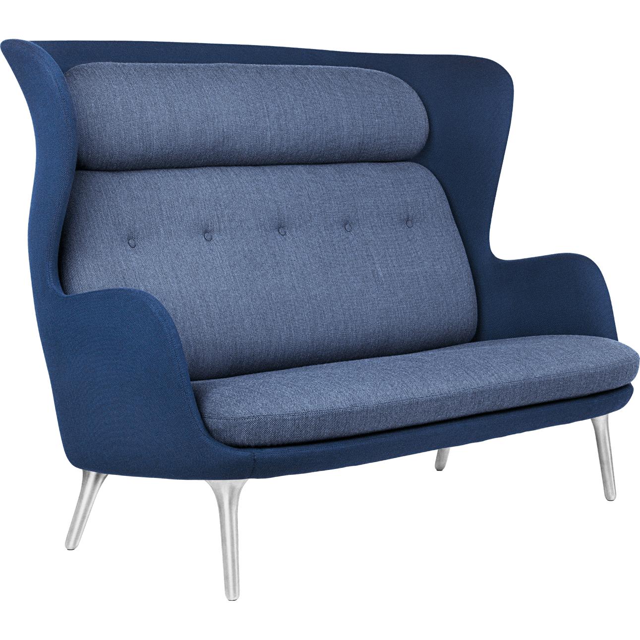 [product_category]-Fritz Hansen Ro Sofa Aluminium Legs, Fiord Blue-Fritz Hansen-JH110-791/771-FRI-1