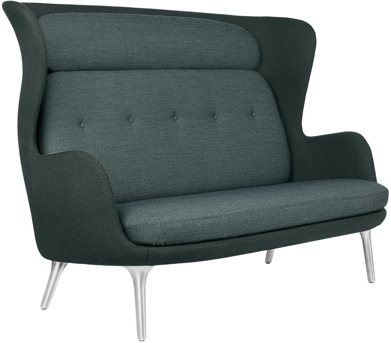 [product_category]-Fritz Hansen Ro Sofa Aluminium Legs, Fiord Green-Fritz Hansen-JH110-991/971-FRI-1
