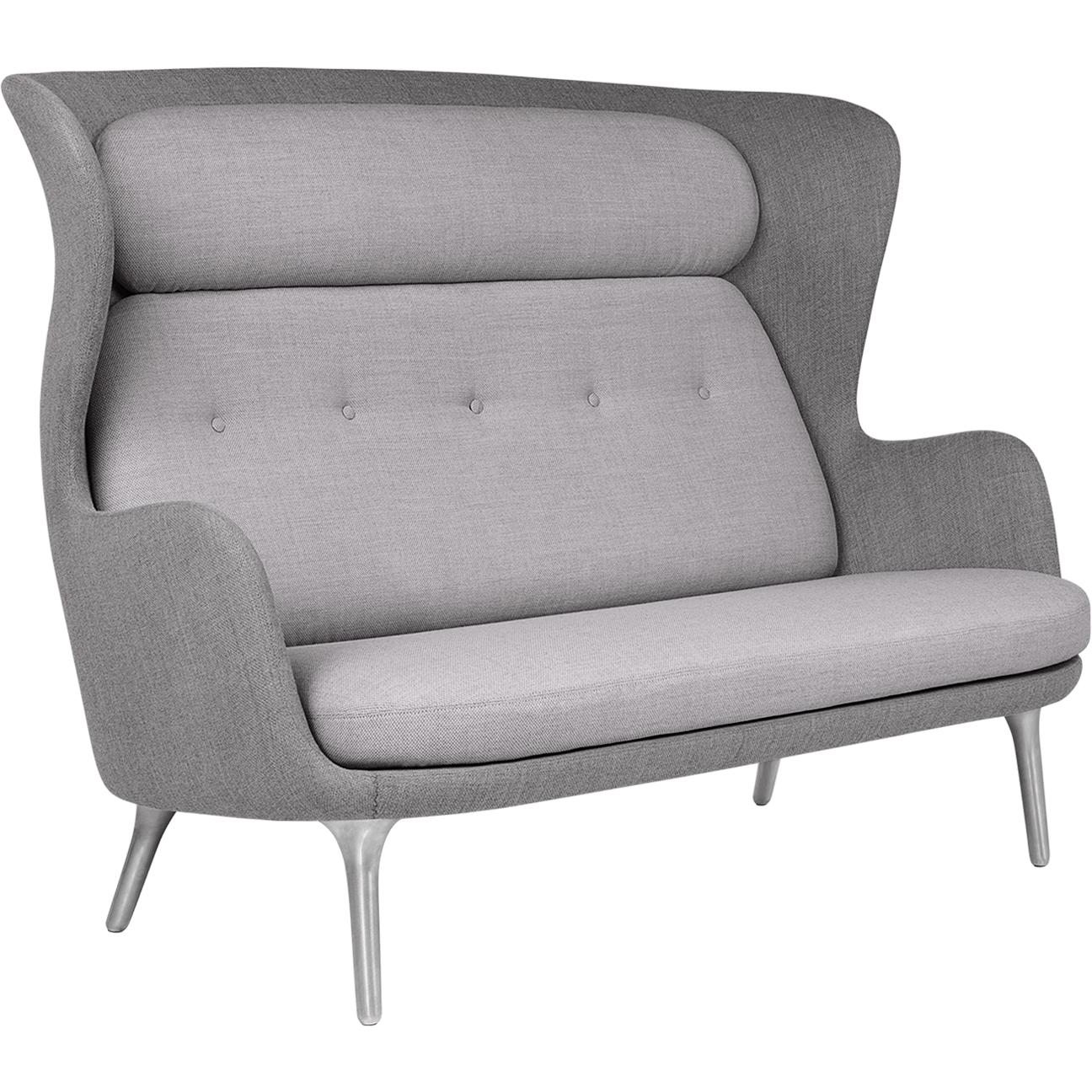 [product_category]-Fritz Hansen Ro Sofa Aluminium Legs, Fiord Warm Grey-Fritz Hansen-JH110-351/251-FRI-1