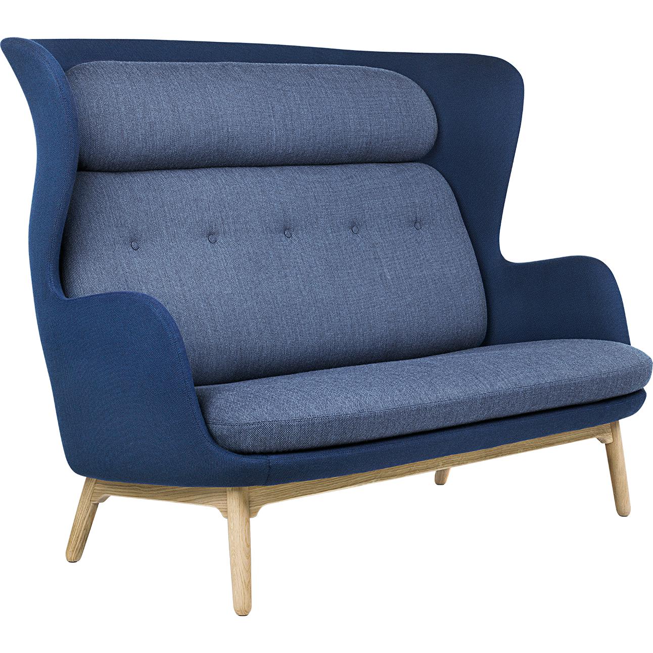 [product_category]-Fritz Hansen Ro Sofa Wooden Legs, Fiord Blue-Fritz Hansen-JH120-791/771-FRI-1