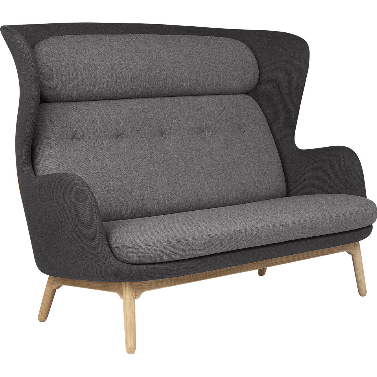 [product_category]-Fritz Hansen Ro Sofa Wooden Legs, Fiord Dark Grey-Fritz Hansen-JH120-391/371-FRI-1