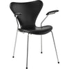 Fritz Hansen Series 7™ Armchair Leather, Soft Black