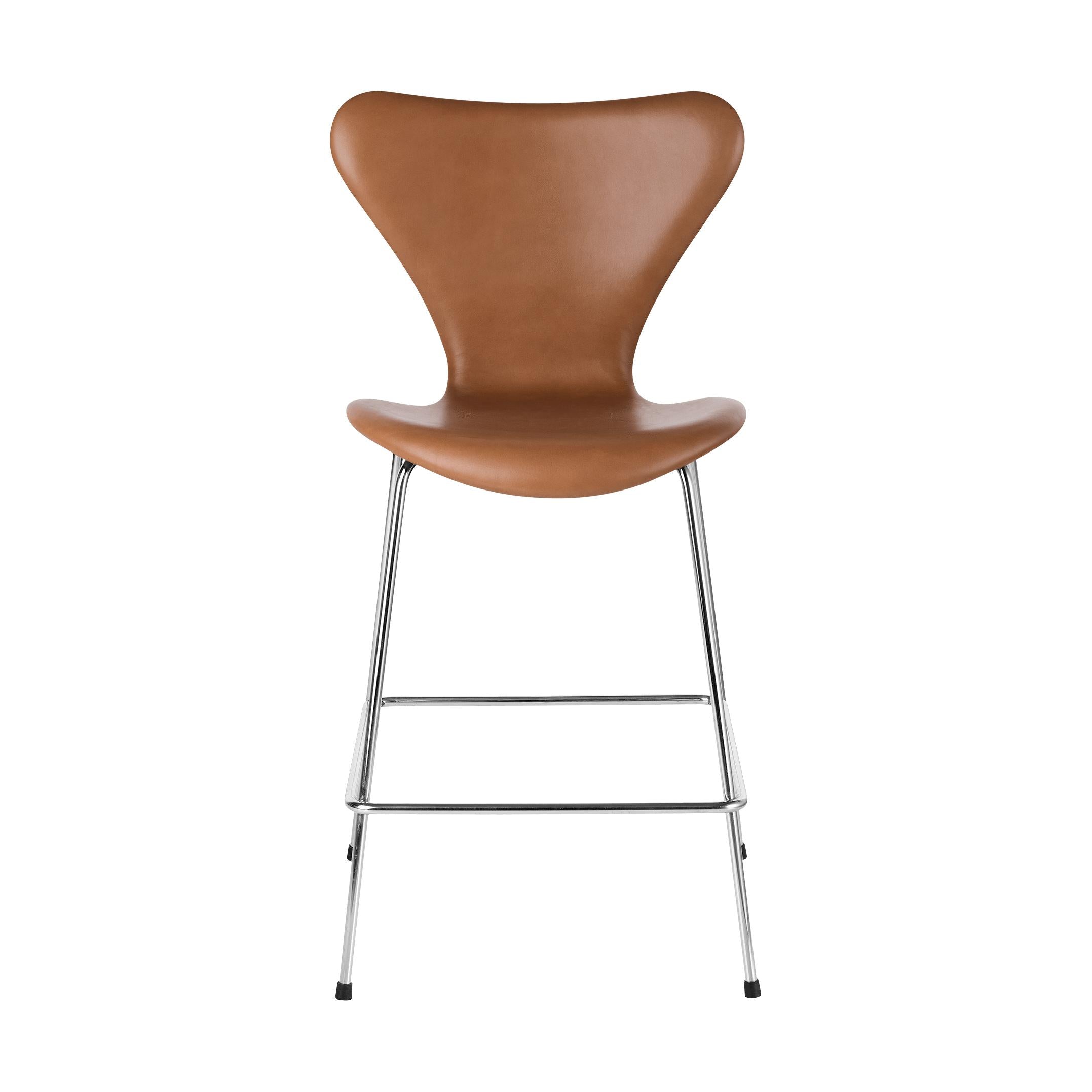 [product_category]-Fritz Hansen Series 7 Bar Stool Veneer 64 Cm, Soft Walnut-Fritz Hansen-3187-soft walnut/fully upholstered-FRI-1