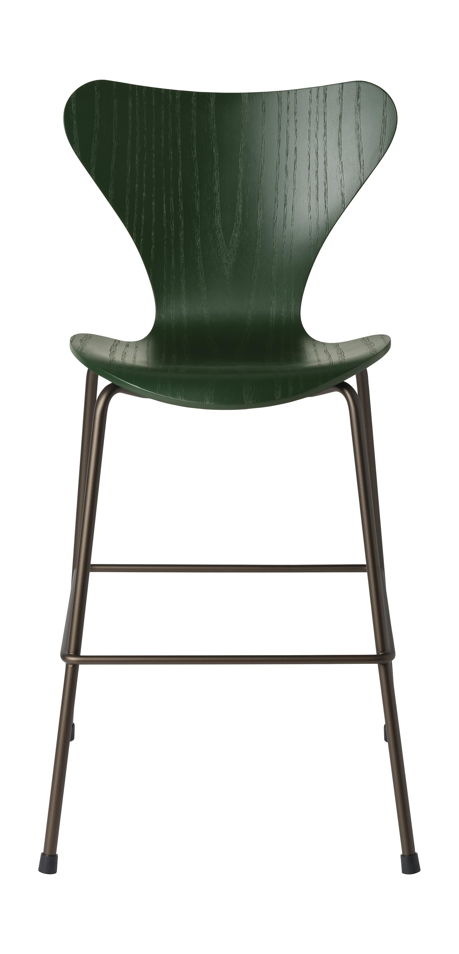 [product_category]-Fritz Hansen Series 7 Junior Chair, Brown Bronze/Evergreen-Fritz Hansen-5702370000318-840239-FRI-1