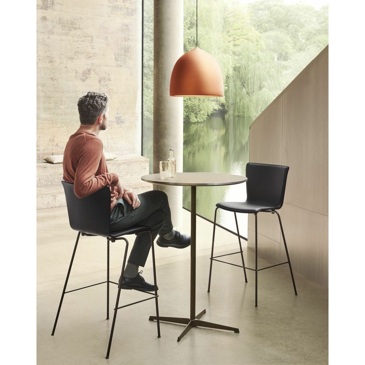 [product_category]-Fritz Hansen Super Circular Bar Table ø75, Black/Black-Fritz Hansen-A902-Black-FRI-9
