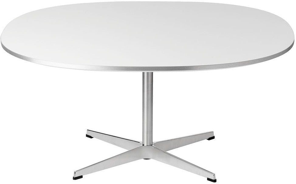 [product_category]-Fritz Hansen Super Circular Coffee Table ø100 Cm, White Laminate-Fritz Hansen-A203-white-FRI-1