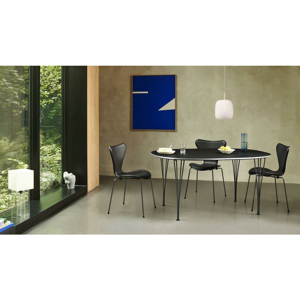 [product_category]-Fritz Hansen Super Ellipse Dining Table 100x150 Cm, White/Warm Graphite-Fritz Hansen-B612-White-Warm-Graphite-150x100x72-FRI-11