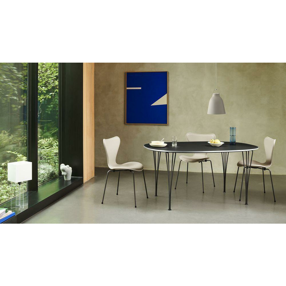[product_category]-Fritz Hansen Super Ellipse Dining Table 100x150 Cm, White/Warm Graphite-Fritz Hansen-B612-White-Warm-Graphite-150x100x72-FRI-5