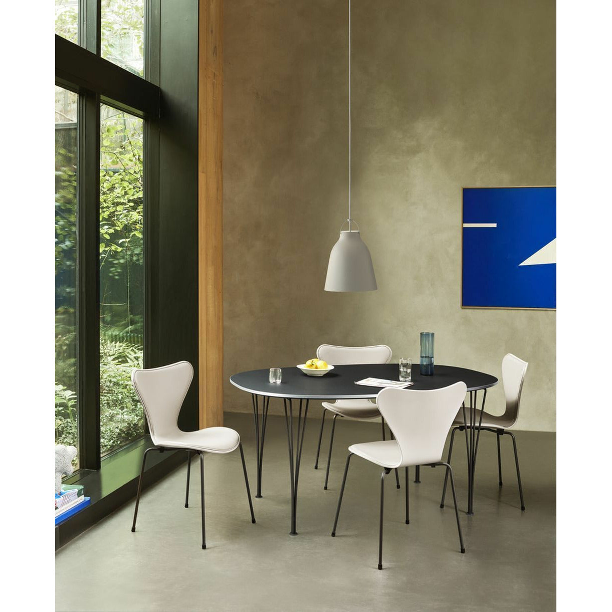 [product_category]-Fritz Hansen Super Ellipse Dining Table 100x150 Cm, White/Warm Graphite-Fritz Hansen-B612-White-Warm-Graphite-150x100x72-FRI-8