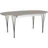 Fritz Hansen Superellipse™ Extendable Table Lacquered 120 X180/300 Cm, Grey Laminate