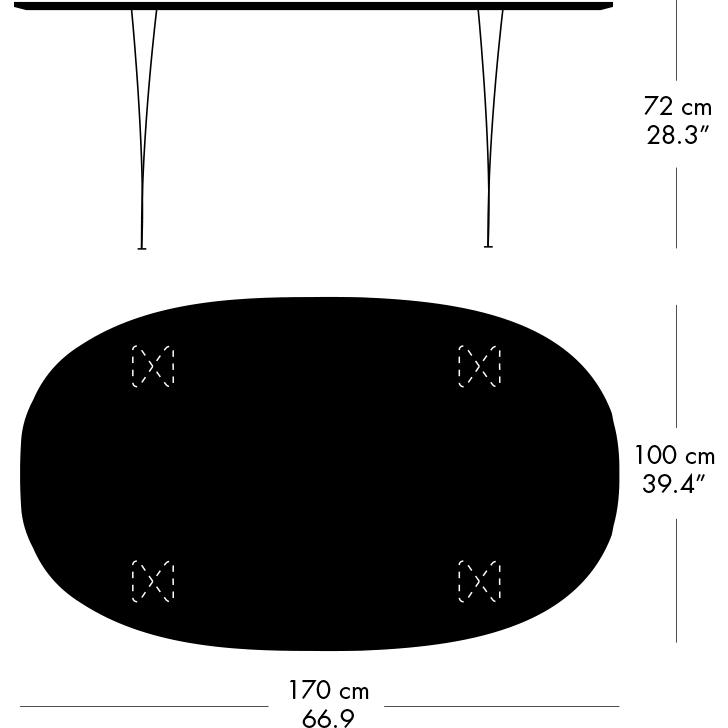 [product_category]-Fritz Hansen Superellipse Dining Table Black/Grey Fenix Laminates, 170x100 Cm-Fritz Hansen-B616-FXGRL-SPAL-DRBL-FRI-5