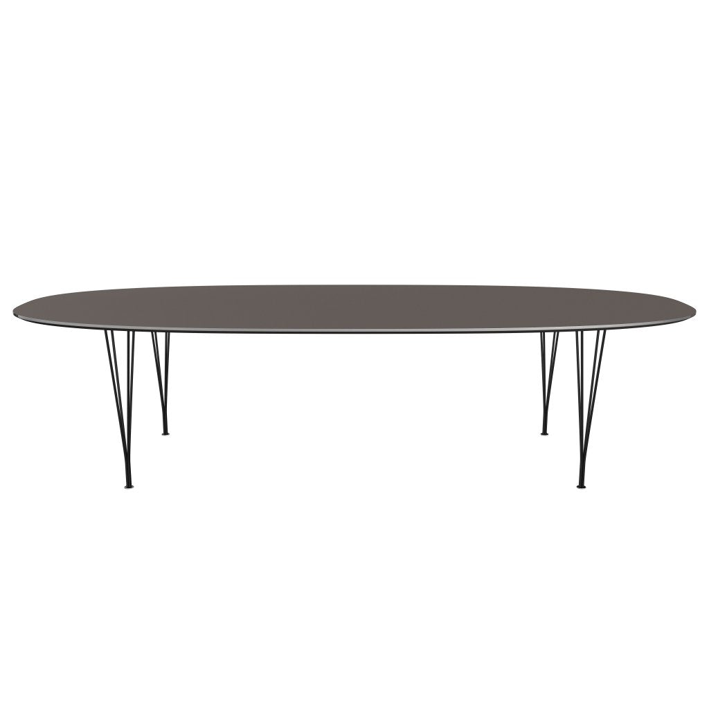 [product_category]-Fritz Hansen Superellipse Dining Table Black/Grey Fenix Laminates, 300x130 Cm-Fritz Hansen-B617-FXGRL-SPAL-DRBL-FRI-1
