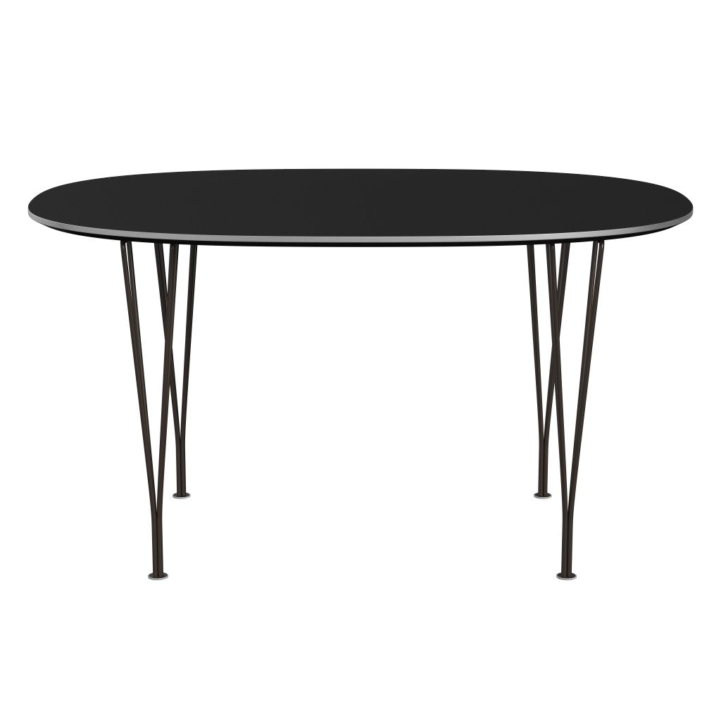 [product_category]-Fritz Hansen Superellipse Dining Table Brown Bronze/Black Fenix Laminates, 135x90 Cm-Fritz Hansen-B611-FXBLL-SPAL-DBPC-FRI-1