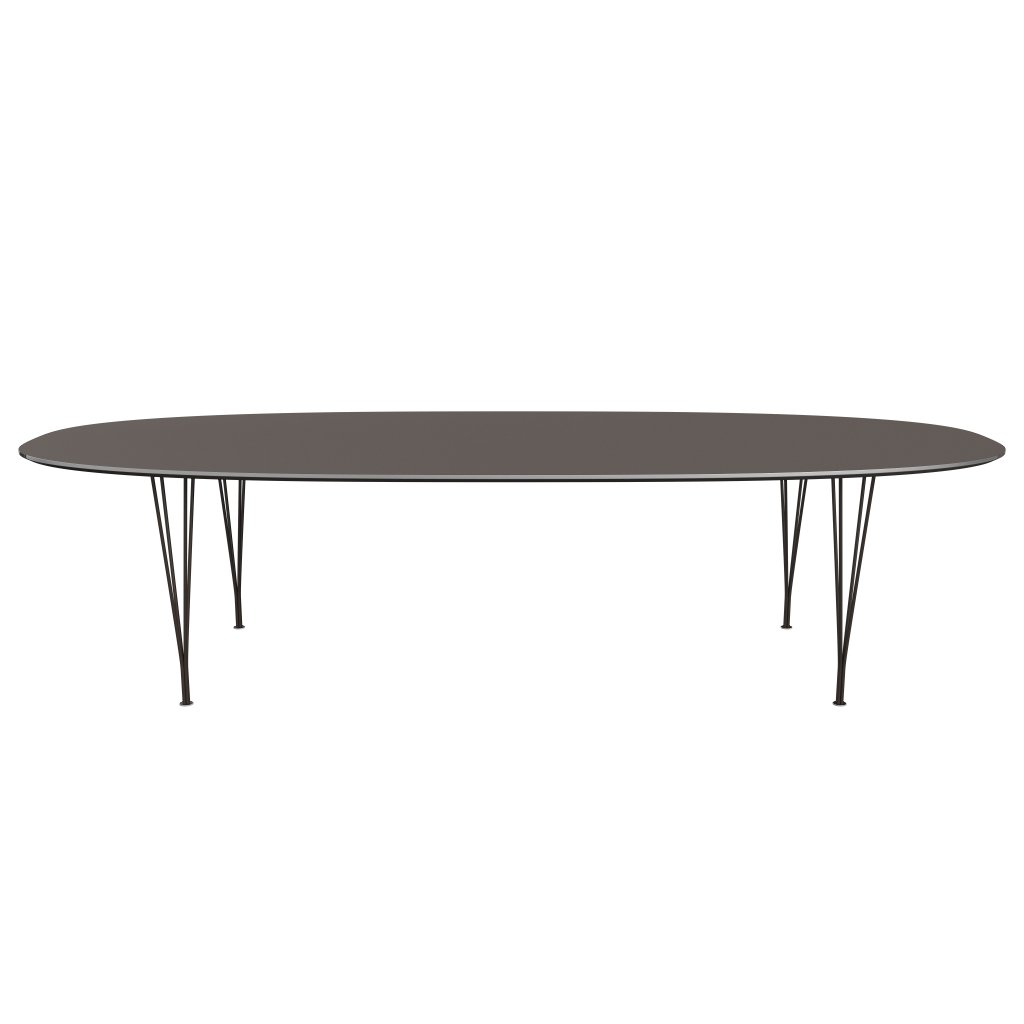 [product_category]-Fritz Hansen Superellipse Dining Table Brown Bronze/Grey Fenix Laminates, 300x130 Cm-Fritz Hansen-B617-FXGRL-SPAL-DBPC-FRI-1