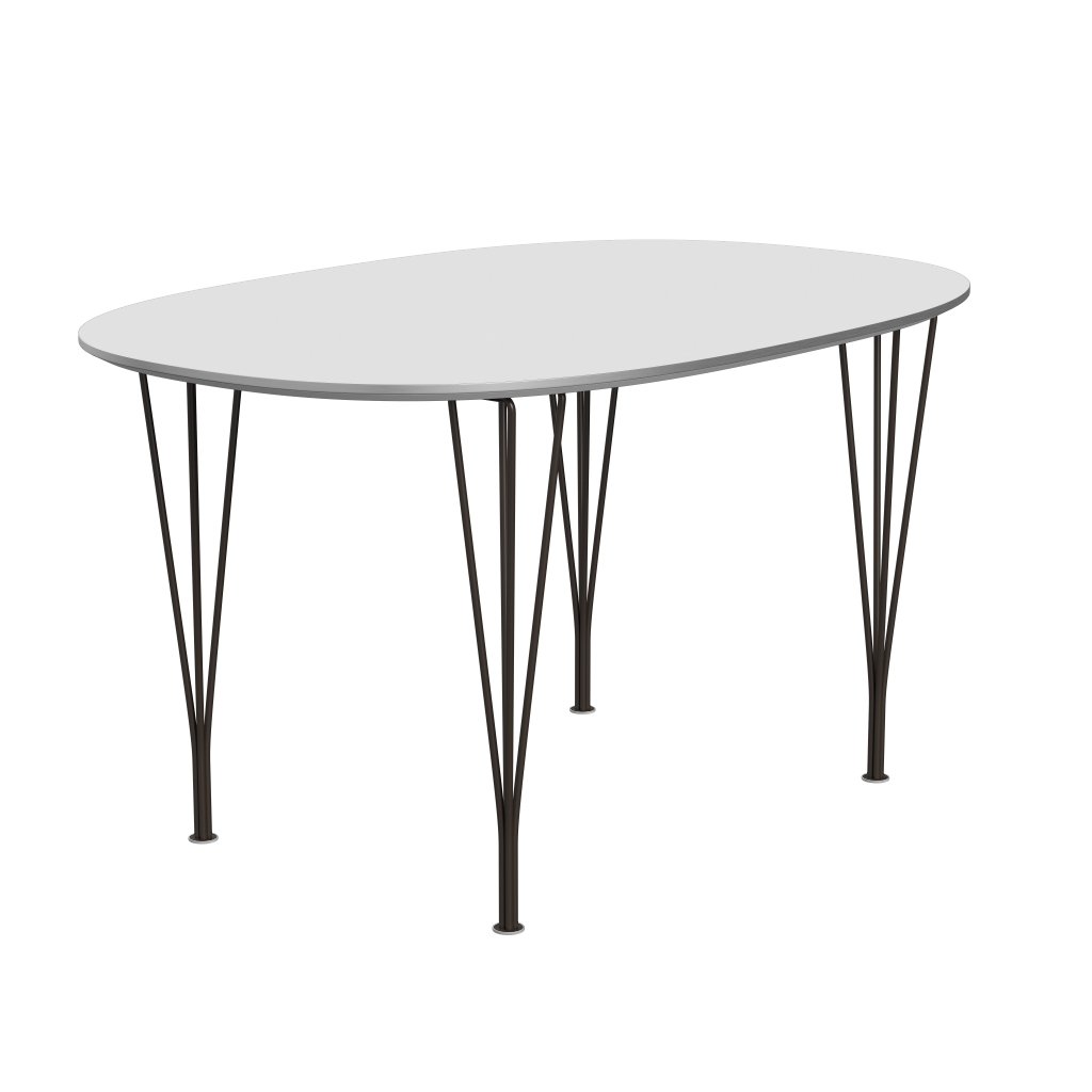[product_category]-Fritz Hansen Superellipse Dining Table Brown Bronze/White Fenix Laminates, 135x90 Cm-Fritz Hansen-B611-FXWHL-SPAL-DBPC-FRI-2