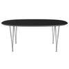 Fritz Hansen Superellipse spisebord Chrome/Black Fenix ​​-laminater, 180x120 cm