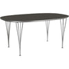 Fritz Hansen Superellipse spisebord Chrome/Gray Bromo Finer, 120 x180 cm