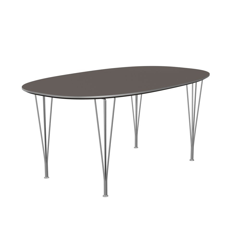 [product_category]-Fritz Hansen Superellipse Dining Table Chrome/Grey Fenix Laminates, 170x100 Cm-Fritz Hansen-B616-FXGRL-SPAL-CST-FRI-2