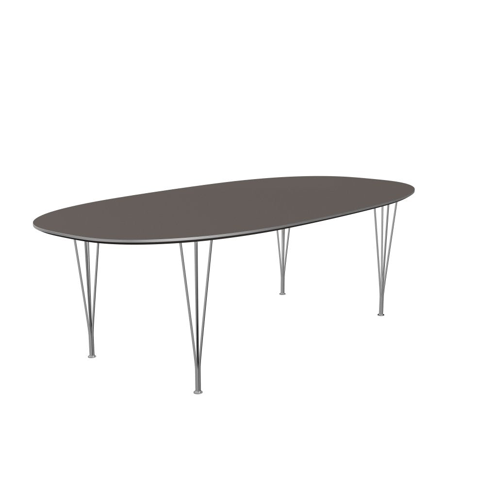 [product_category]-Fritz Hansen Superellipse Dining Table Chrome/Grey Fenix Laminates, 240x120 Cm-Fritz Hansen-B614-FXGRL-SPAL-CST-FRI-2