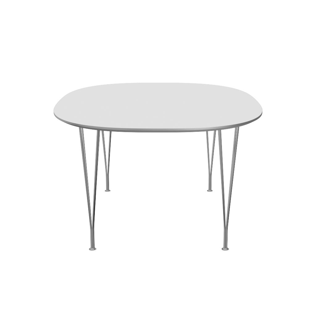 [product_category]-Fritz Hansen Superellipse Dining Table Chrome/White Veneer, 120 X180 Cm-Fritz Hansen-B613-white-FRI-2