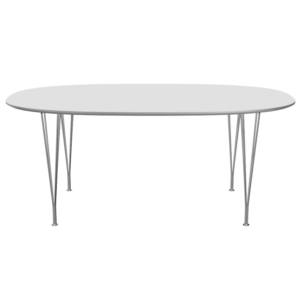 [product_category]-Fritz Hansen Superellipse Dining Table Chrome/White Veneer, 120 X180 Cm-Fritz Hansen-B613-white-FRI-3