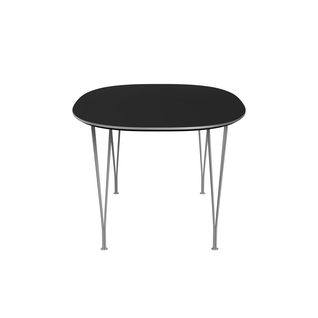 [product_category]-Fritz Hansen Superellipse Dining Table Grey Powder Coated/Black Fenix Laminates, 170x100 Cm-Fritz Hansen-B616-FXBLL-SPAL-GRBA-FRI-3