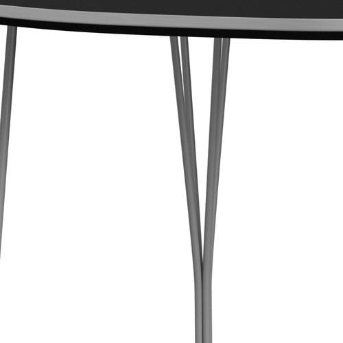 [product_category]-Fritz Hansen Superellipse Dining Table Grey Powder Coated/Black Fenix Laminates, 170x100 Cm-Fritz Hansen-B616-FXBLL-SPAL-GRBA-FRI-4