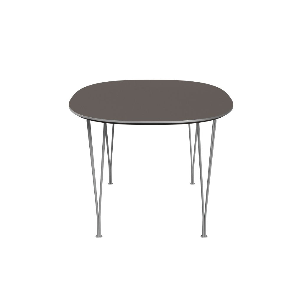 [product_category]-Fritz Hansen Superellipse Dining Table Grey Powder Coated/Grey Fenix Laminates, 170x100 Cm-Fritz Hansen-B616-FXGRL-SPAL-GRBA-FRI-3