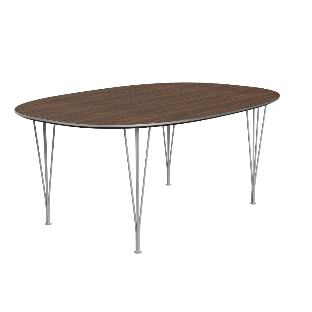 [product_category]-Fritz Hansen Superellipse Dining Table Silver Grey/Walnut Veneer, 180x120 Cm-Fritz Hansen-B613-WAL001-SPAL-SIGREY-FRI-2