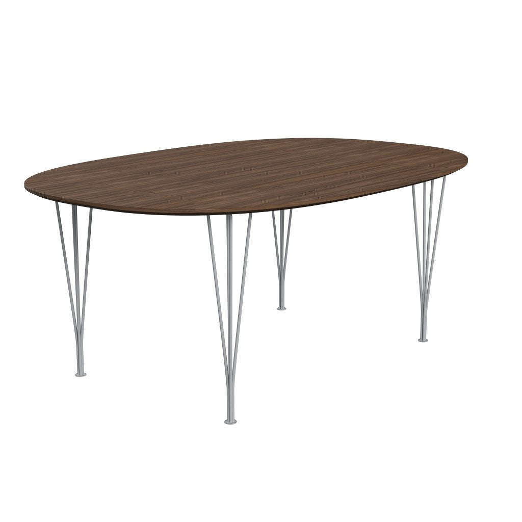 [product_category]-Fritz Hansen Superellipse Dining Table Silver Grey/Walnut Veneer With Walnut Table Edge, 180x120 Cm-Fritz Hansen-B613-WAL001-WAL001-SIGREY-FRI-2