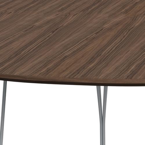 [product_category]-Fritz Hansen Superellipse Dining Table Silver Grey/Walnut Veneer With Walnut Table Edge, 240x120 Cm-Fritz Hansen-B614-WAL001-WAL001-SIGREY-FRI-4