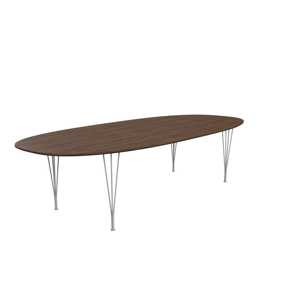 [product_category]-Fritz Hansen Superellipse Dining Table Silver Grey/Walnut Veneer With Walnut Table Edge, 300x130 Cm-Fritz Hansen-B617-WAL001-WAL001-SIGREY-FRI-2