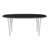 Fritz Hansen Superellipse spisebord Silvergrey/Black Fenix ​​Laminates, 170x100 cm