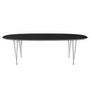 Fritz Hansen Superellipse spisebord Silvergrey/Black Fenix ​​Laminates, 240x120 cm
