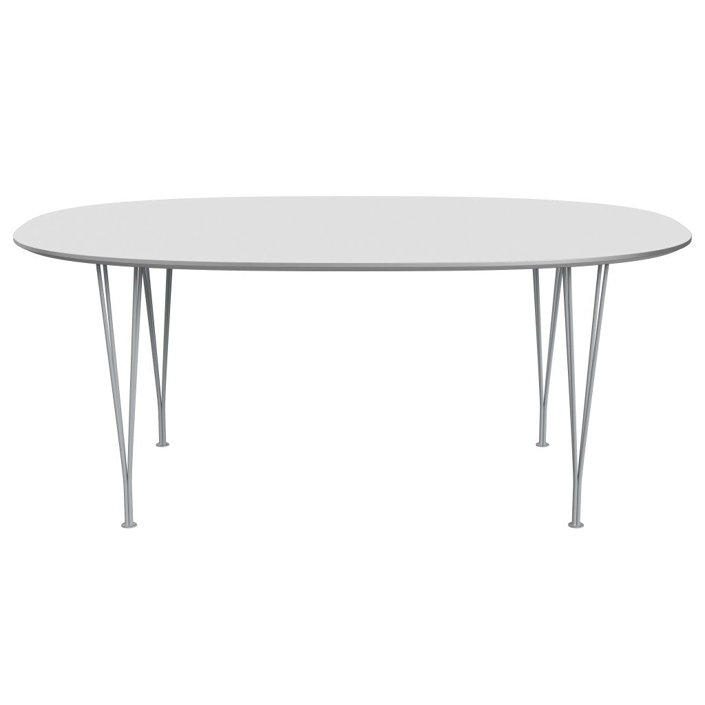[product_category]-Fritz Hansen Superellipse Dining Table Silvergrey/White Fenix Laminates, 180x120 Cm-Fritz Hansen-B613-FXWHL-SPAL-SIGREY-FRI-1
