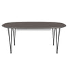Fritz Hansen Superellipse™ Extendable Table Black/Grey Fenix Laminates, 300x120 Cm