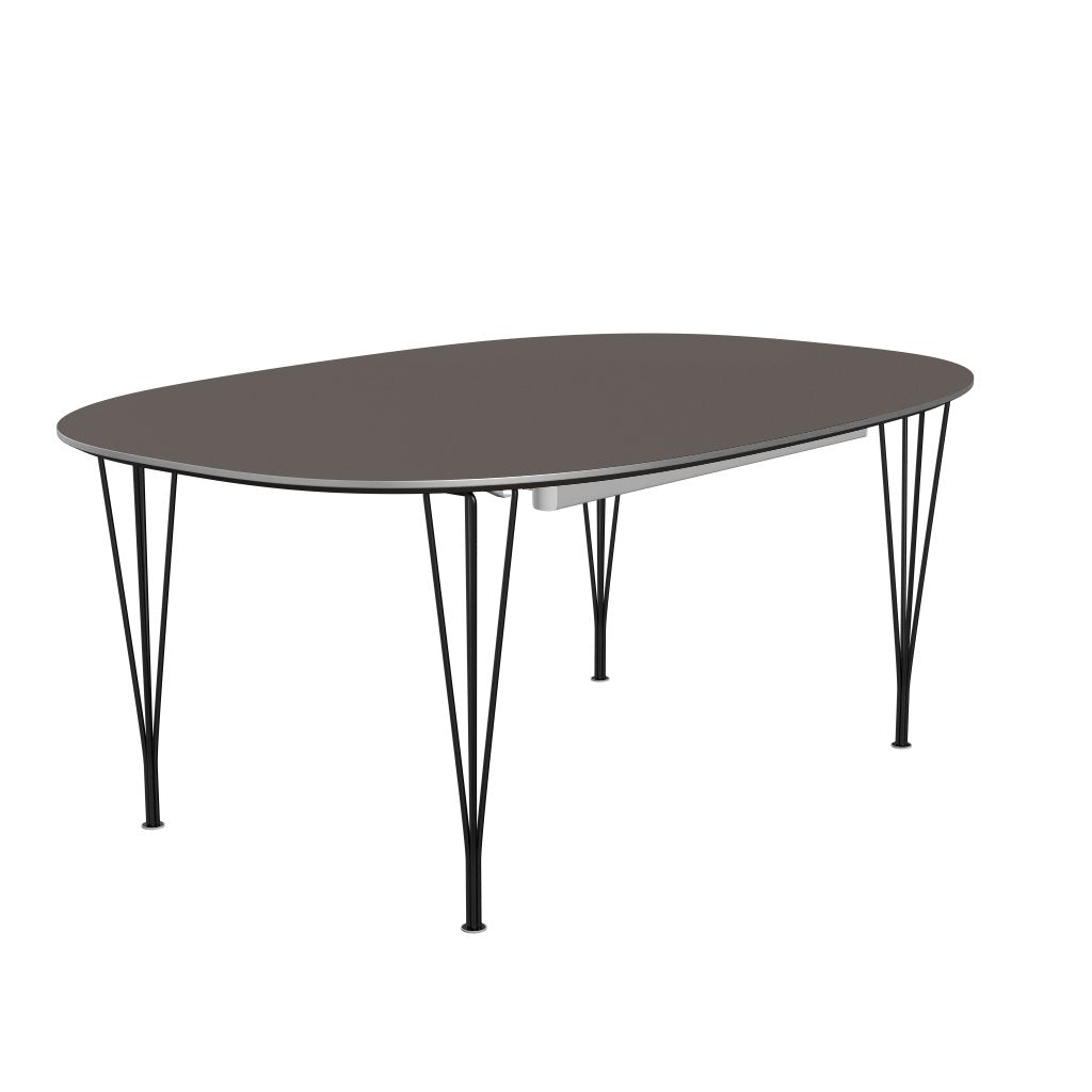 [product_category]-Fritz Hansen Superellipse Extendable Table Black/Grey Fenix Laminates, 300x120 Cm-Fritz Hansen-B619-FXGRL-SPAL-DRBL-FRI-2