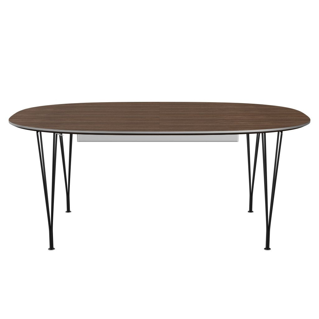 [product_category]-Fritz Hansen Superellipse Extendable Table Black/Walnut Veneer, 300x120 Cm-Fritz Hansen-B619-WAL001-SPAL-DRBL-FRI-1